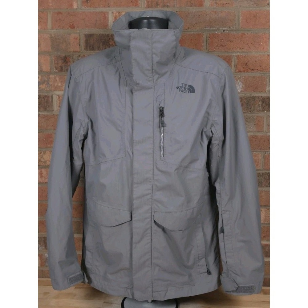 The North Face Mens Thermoball Eco Snow Triclimate Jacket Medium Gray Shell